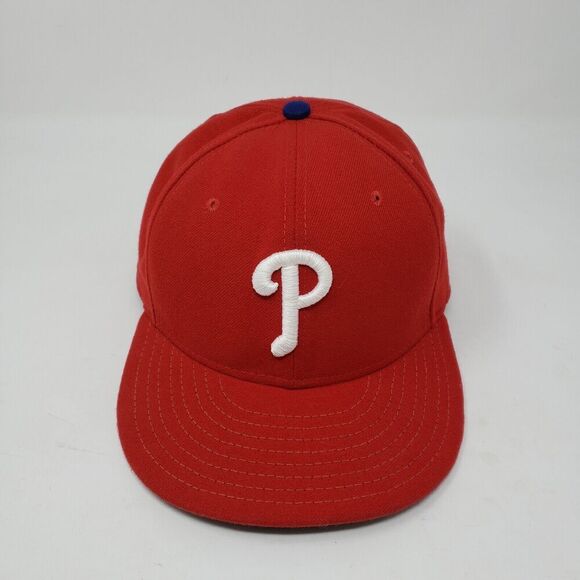 New Era 59Fifty Fitted Cap Philadelphia Phillies Red 7 1/4 Cool Base On Field - Picture 3 of 8
